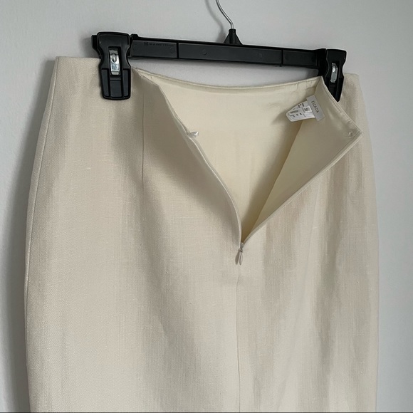 Escada Silk Linen Pencil Skirt Size 38 - Picture 3 of 8